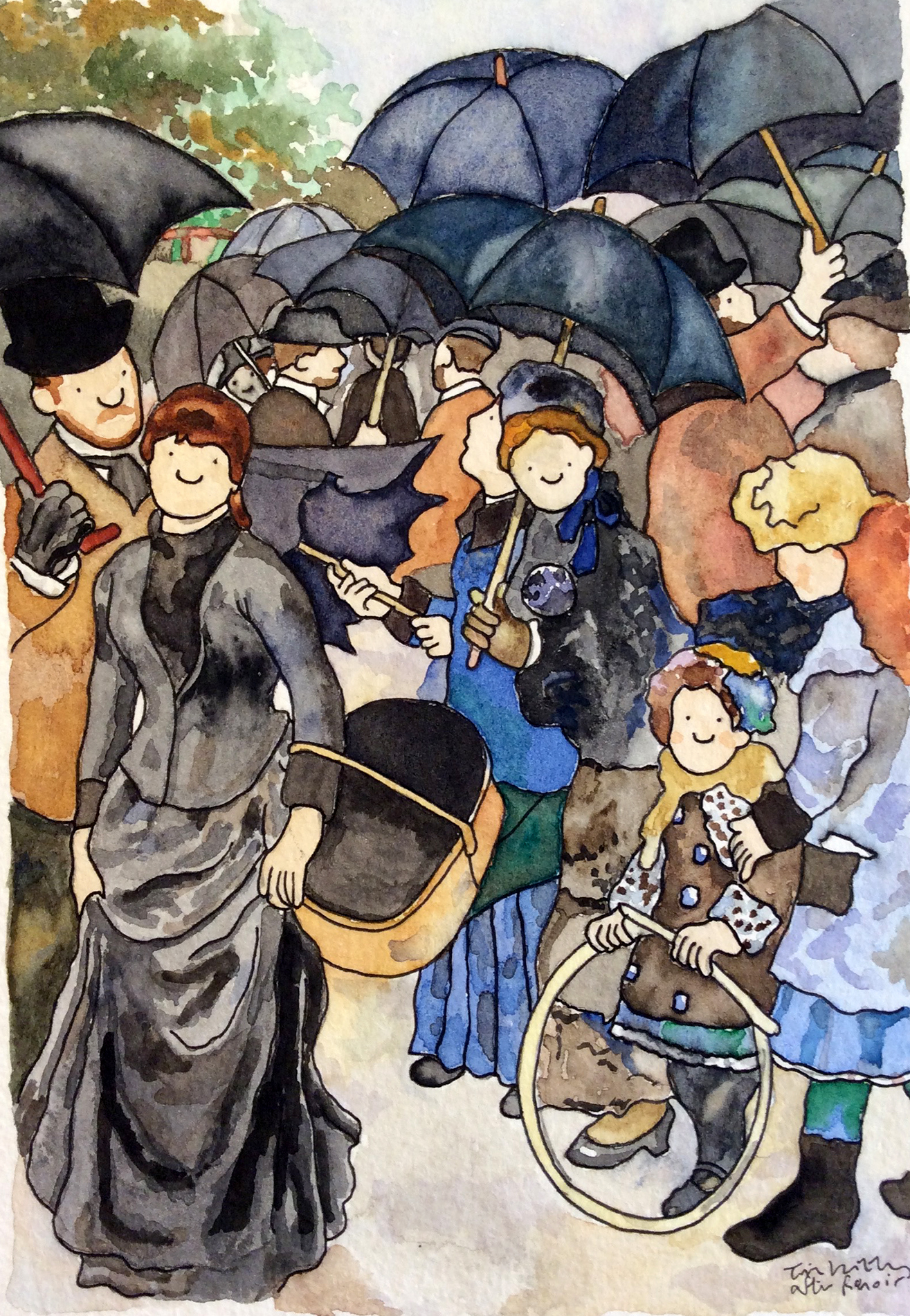 After Renoir, The Umbrellas (1886)